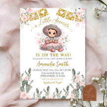 Charra Rosas Rosadas Bautizo Mexicano de Bebe