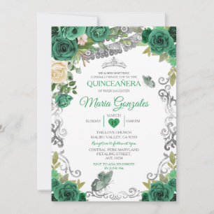 Invitación Charra sana quince mariposa