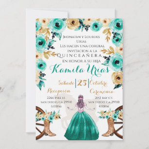 Invitación Charra Verde Jade