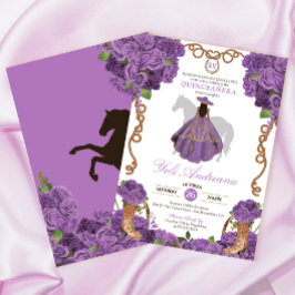 Invitación Charro Occidental Púrpura Claro Vestidos Quinceañe