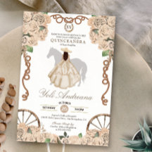 Charro Quinceanera de Crema Rosa Blanca de Champag