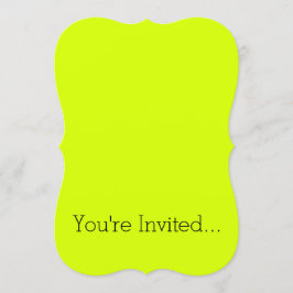 Invitación Chartreuse Neón Amarillo de Alta Visibilidad