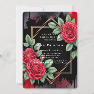 Invitación Chasis gótica Rosa con ducha de novia