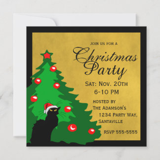 Invitación Chat Noir Feliz Navidad