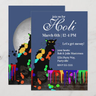 Invitación Chat Noir Holi Hai