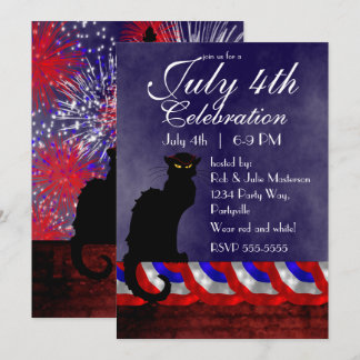 Invitación Chat Noir y 4 de julio