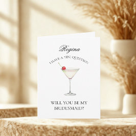 Invitación Cheeky Trendy Martini Serás Mi Novia