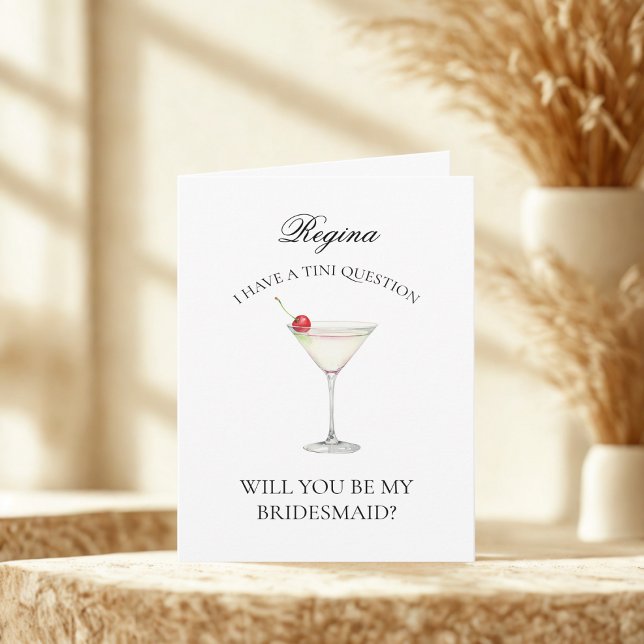 Invitación Cheeky Trendy Martini Serás Mi Novia (Subido por el creador)