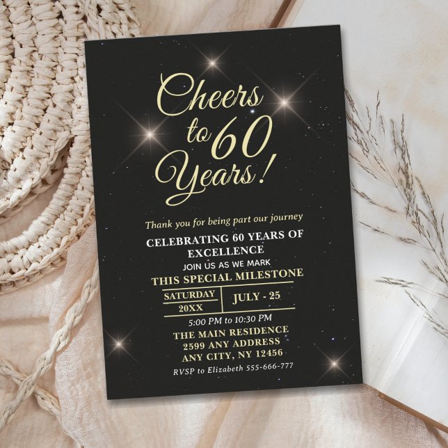 Invitación Cheer to Sixty Years - 60th Anniversary (Subido por el creador)