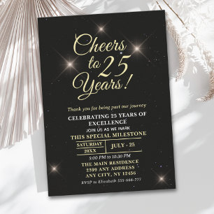 Invitación Cheer to twenty-five Years - 25th Anniversary