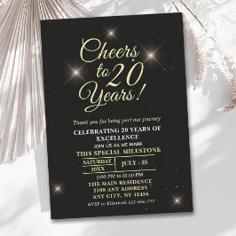 Invitación Cheer to Twenty Years - 20th Anniversary