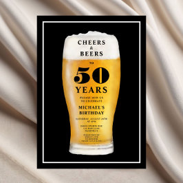 Invitación Cheers And Beers 50th Birthday