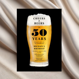Invitación Cheers And Beers 50th Birthday