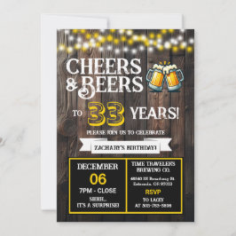 Invitación Cheers and Beers to 33 Years Surprise Brewery