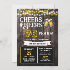 Invitación Cheers and Beers to 76 Years Brewery Birthday