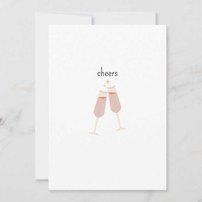 Invitación Cheers! Einladung zum Feiern  (Anverso)