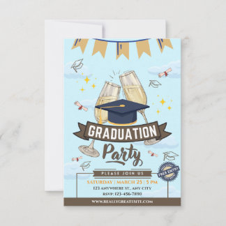 Invitación Cheers Graduation Party Class of 2026 Invitation
