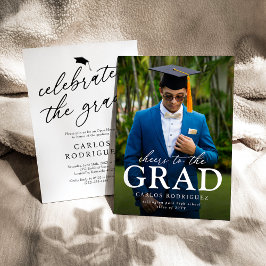 Invitación Cheers to the Grad Photo Graduation