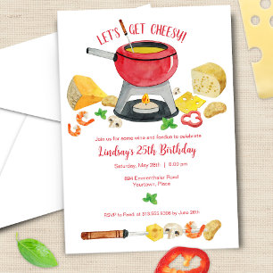 Invitación Cheese Fondue Fiesta