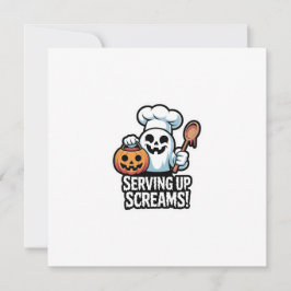 Invitación Chef Boo – Spooky Cute Halloween Ghost Spoon