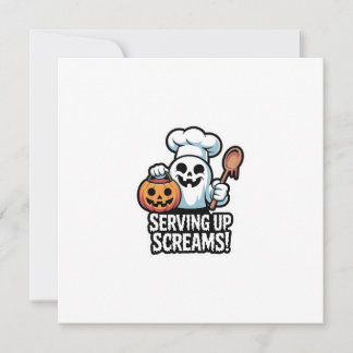 Invitación Chef Boo – Spooky Cute Halloween Ghost Spoon