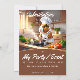 Invitación Chef de cerdo de Guinea