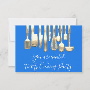 Invitación Chef de Fiesta de Cocina Utensilios de Cocina Dora