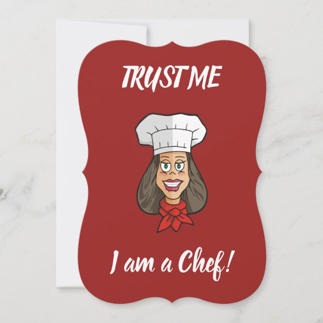 Invitación Chef femenino (Anverso)