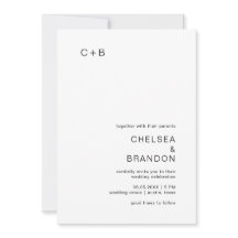 Chelsea Boda moderno blanco y negro