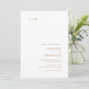 Invitación Chelsea Gold Boda moderno