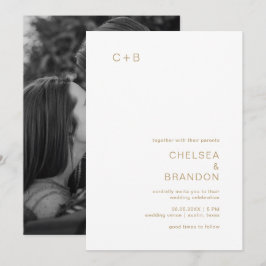 Invitación Chelsea Gold Boda moderno