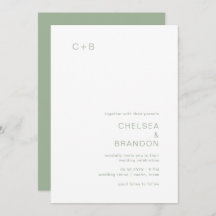 Chelsea Sage Green Modern Boda