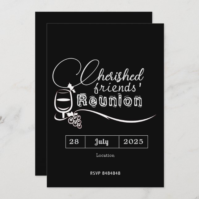Invitación cherished Friends' Reunion Invitations  (Anverso / Reverso)