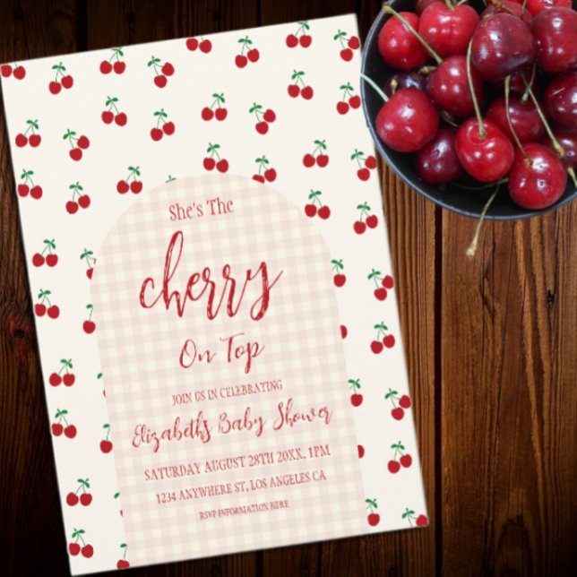 Invitación Cherries Baby Shower (Subido por el creador)