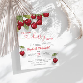 Invitación Cherry Baby Shower | Bebé dulce