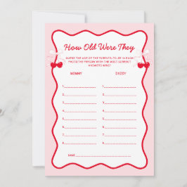 Invitación Cherry Baby Shower How Old Were They Game