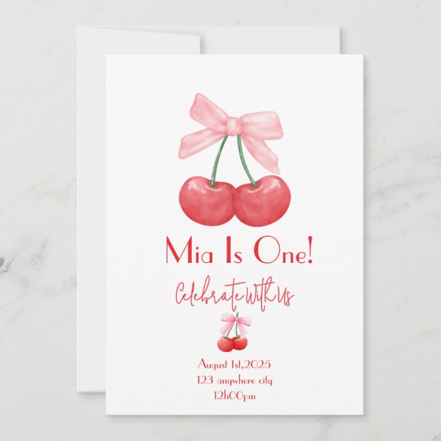 INVITACIÓN CHERRY BIRTHDAY (Anverso)