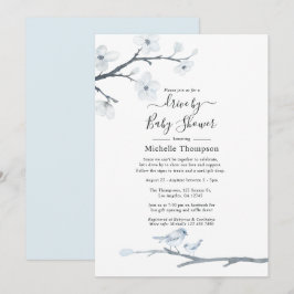 Invitación Cherry Blossom Birds Floral Drive By Baby Shower