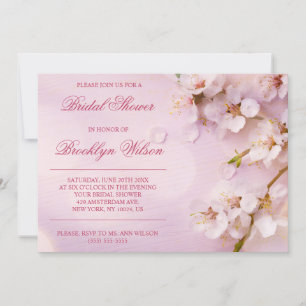 Invitación Cherry Blossom Elegant Bridal Shower Invita