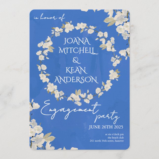 Invitación Cherry Blossom Engagement Party Invitation (Anverso)
