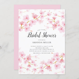 Invitación Cherry Blossom Floral Bridal Shower