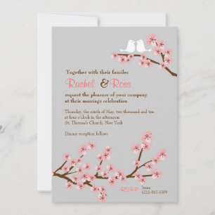 Invitación Cherry Blossom Garden Wedding