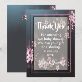 Invitación Cherry Blossom Geometric Floral gracias