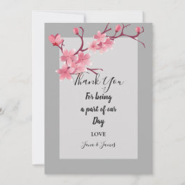 Invitación Cherry Blossom gracias