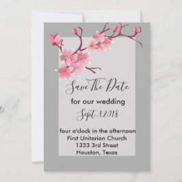 Invitación Cherry Blossom salva la fecha