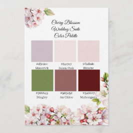 Invitación Cherry Blossom Spring Color Palette
