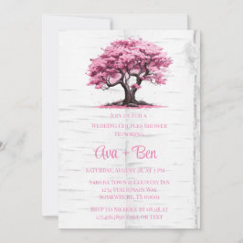 Invitación Cherry Blossom Tree Barack Boda Parejas Ducha