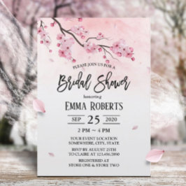 Invitación Cherry Blossom Watercolor Floral Brillante