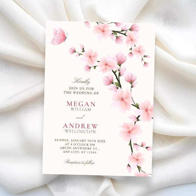 Invitación Cherry blossom wedding  (Subido por el creador)
