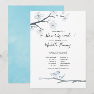 Invitación Cherry Blossoms Baby Shower Floral por Correo